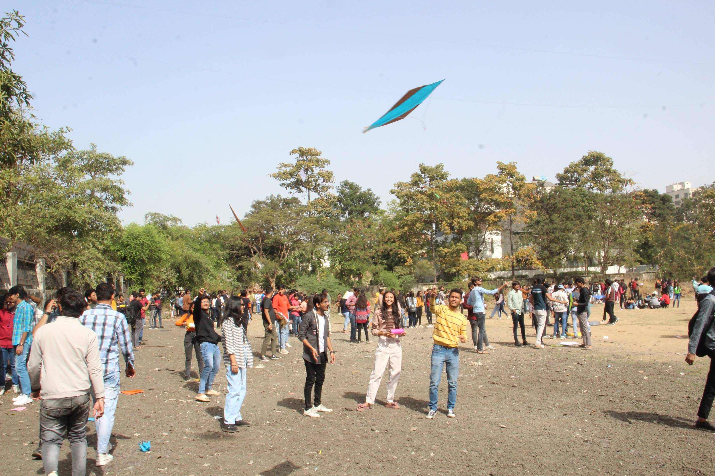 Kite Flying Day is celebrated at SDJ International College, Vesu.