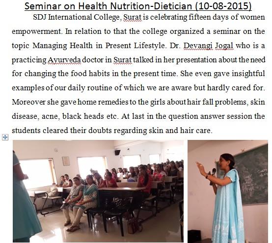 Aparajita - A Talk on Healthy Diet -2015