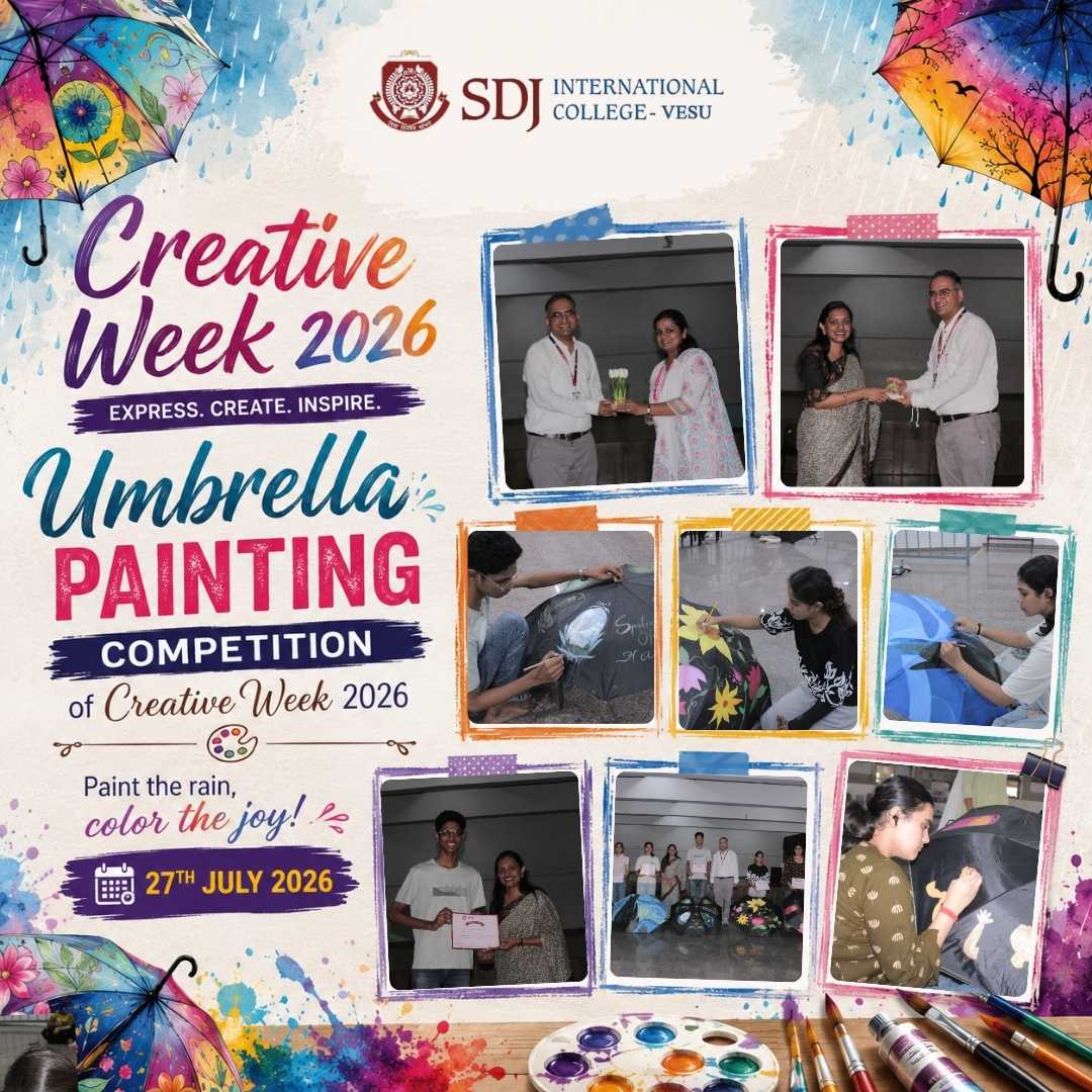 Students Showcase Artistic Talent at Umbrella Painting Competition during Creative Week 2026