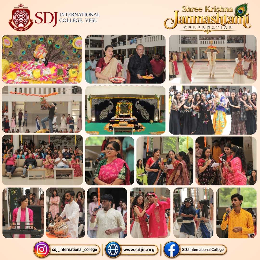 Shree Krishna Janmashtami Celebration 2026 at SDJ International College, Vesu