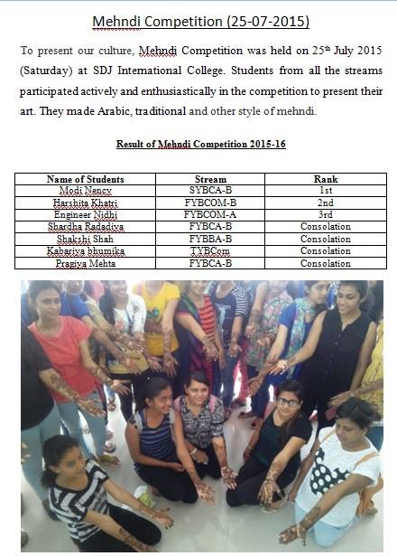 Aparajita - Mehndi Competition-2015