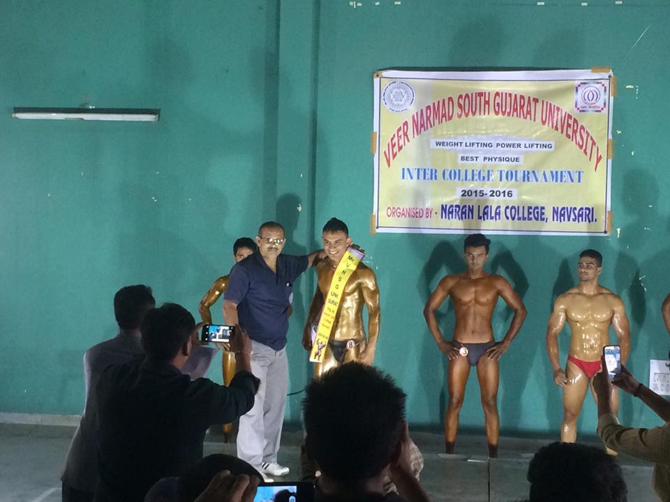 Best Physique Inter-College Tournament organised by Naran Lala College, Navsari.
