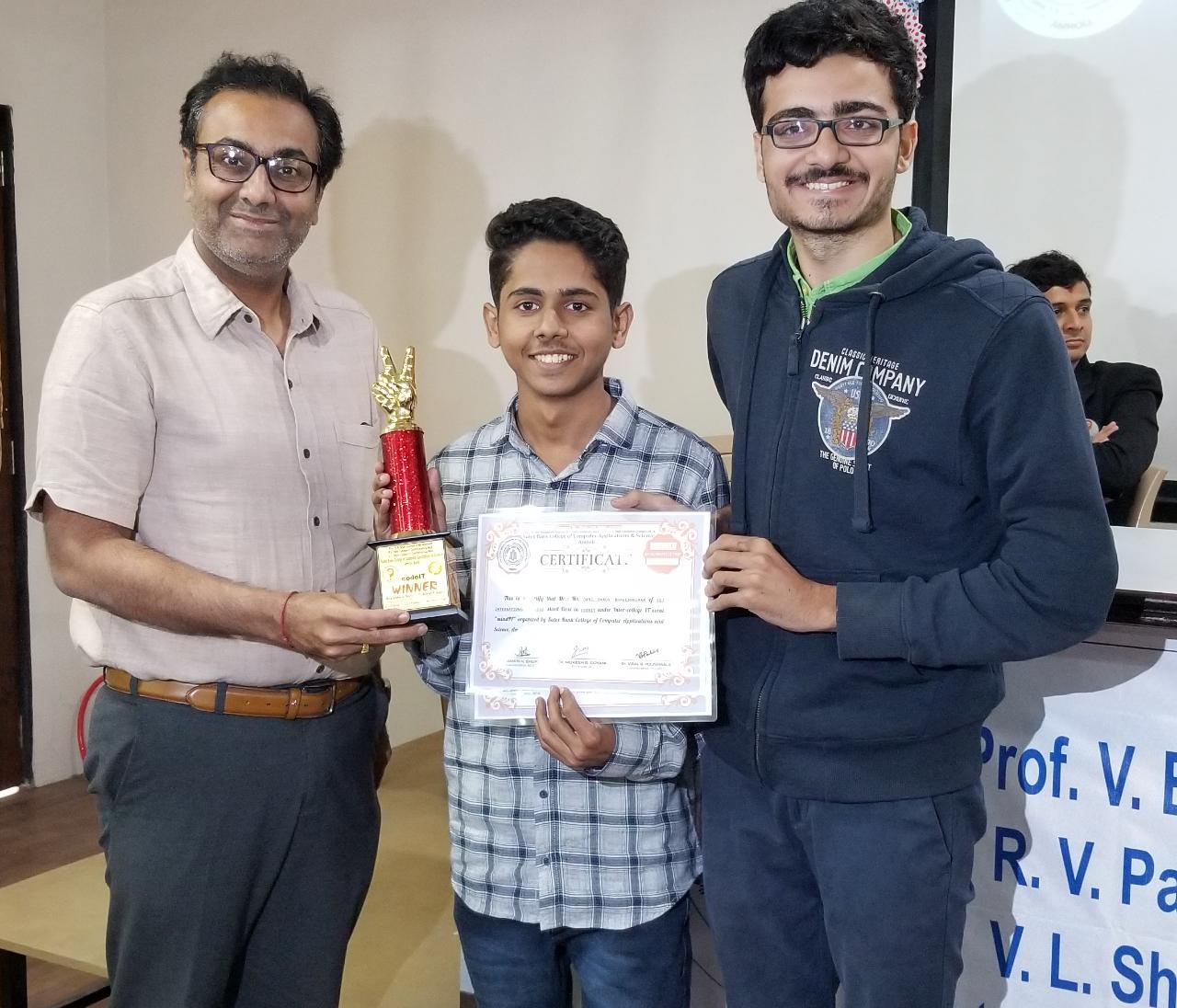 Winner's of MIND IT - 2020 event organized at Sutex College, Amroli