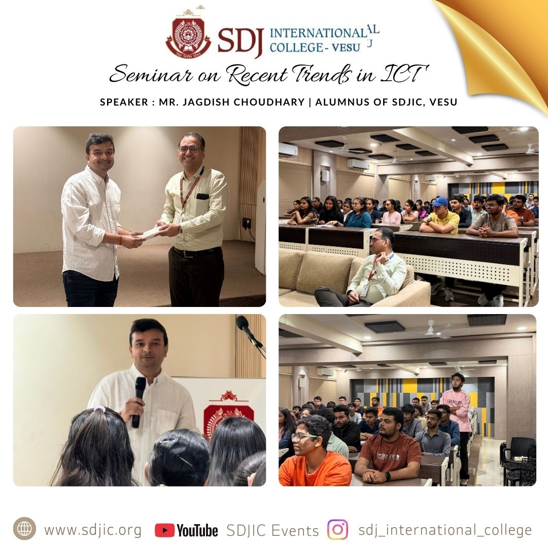 Seminar on Recent Trends in ICT for M.Sc. (C.A.) Students at SDJ International College, Vesu