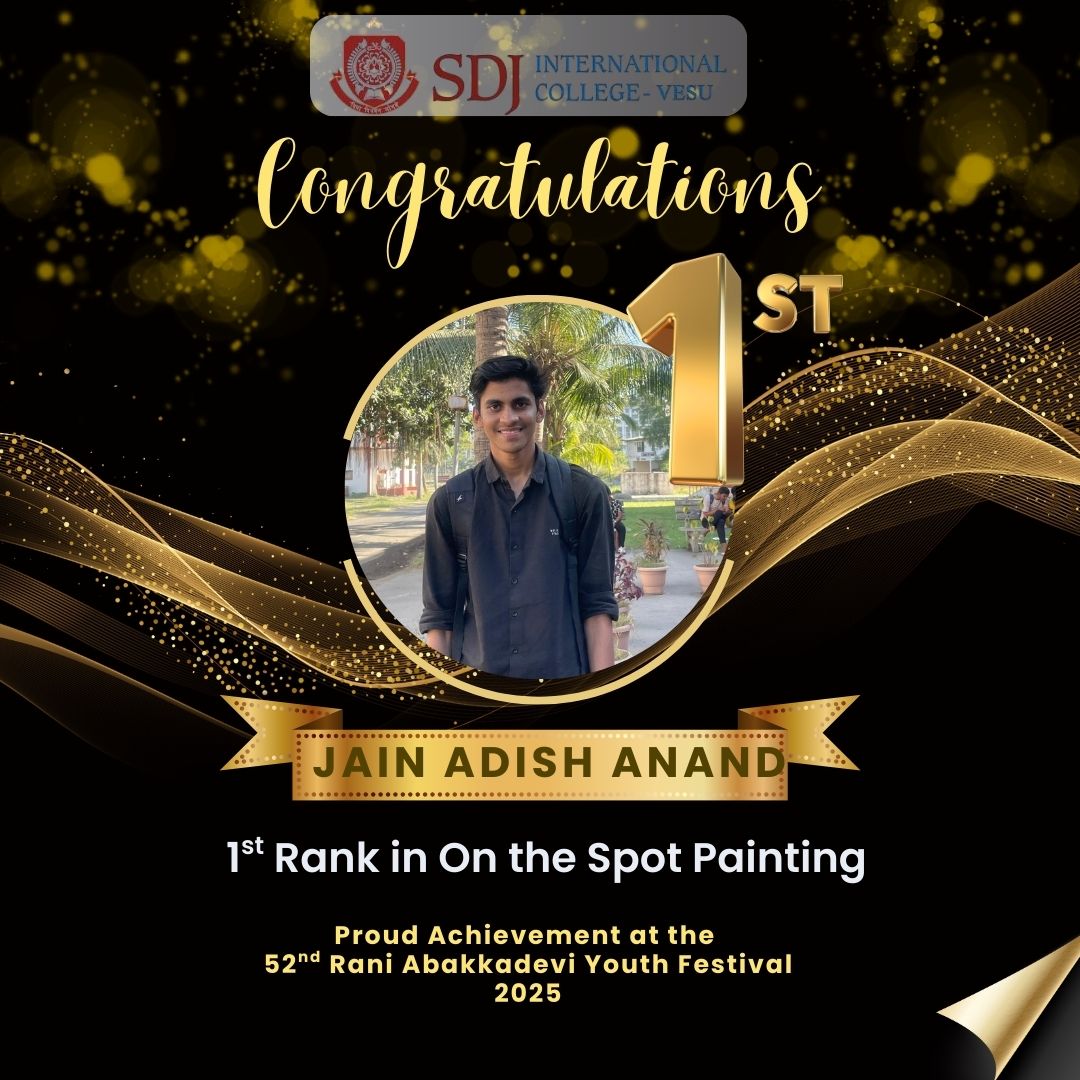 Jain Adish Anand Secures First Rank in On-the-Spot Painting at Youth Festival 2025