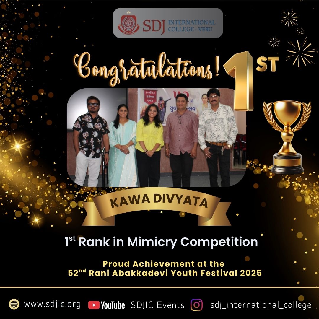 Kawa Divyata Wins First Rank in Mimicry Competition at Youth Festival 2025