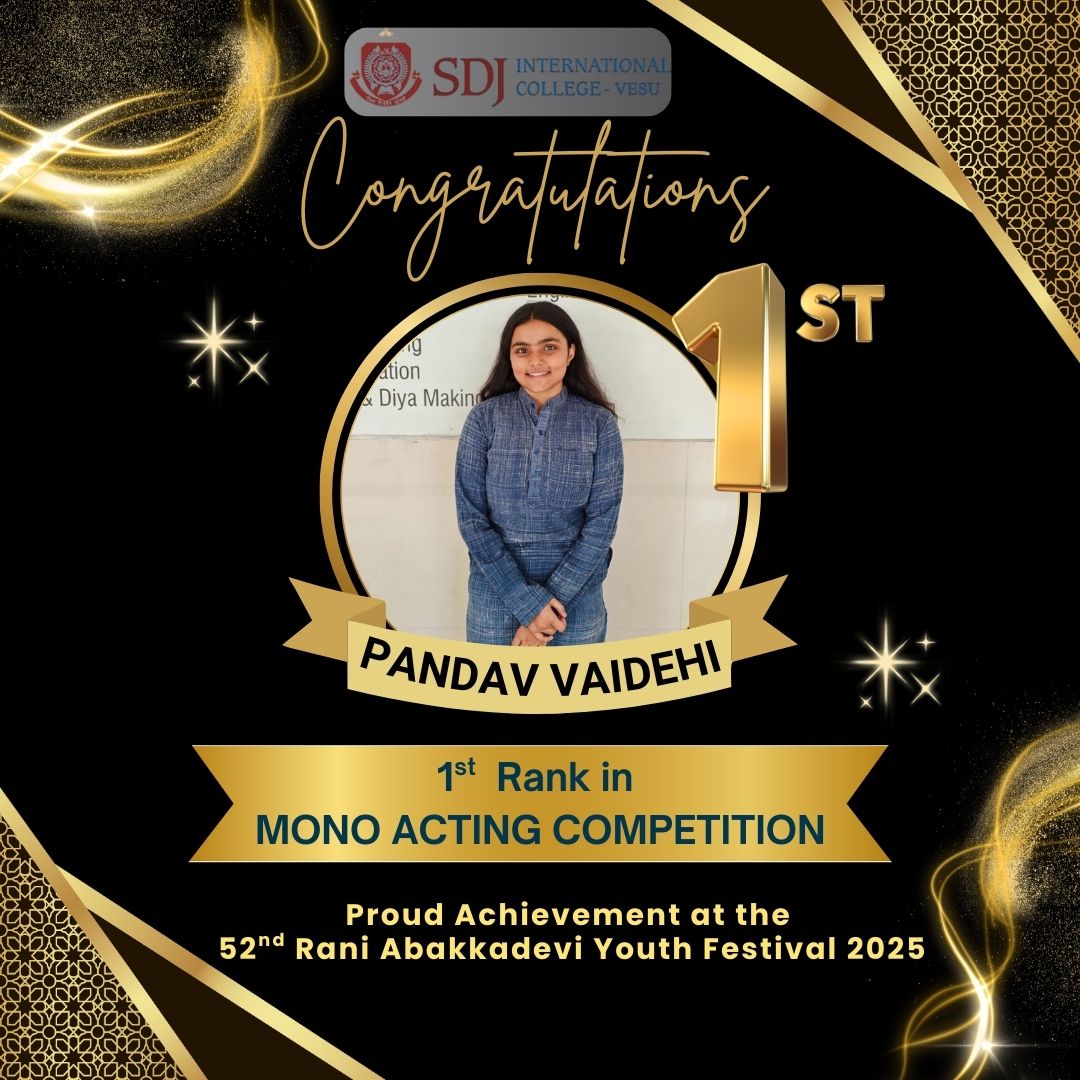 Pandav Vaidehi Bags First Rank in Mono Acting at Youth Festival 2025