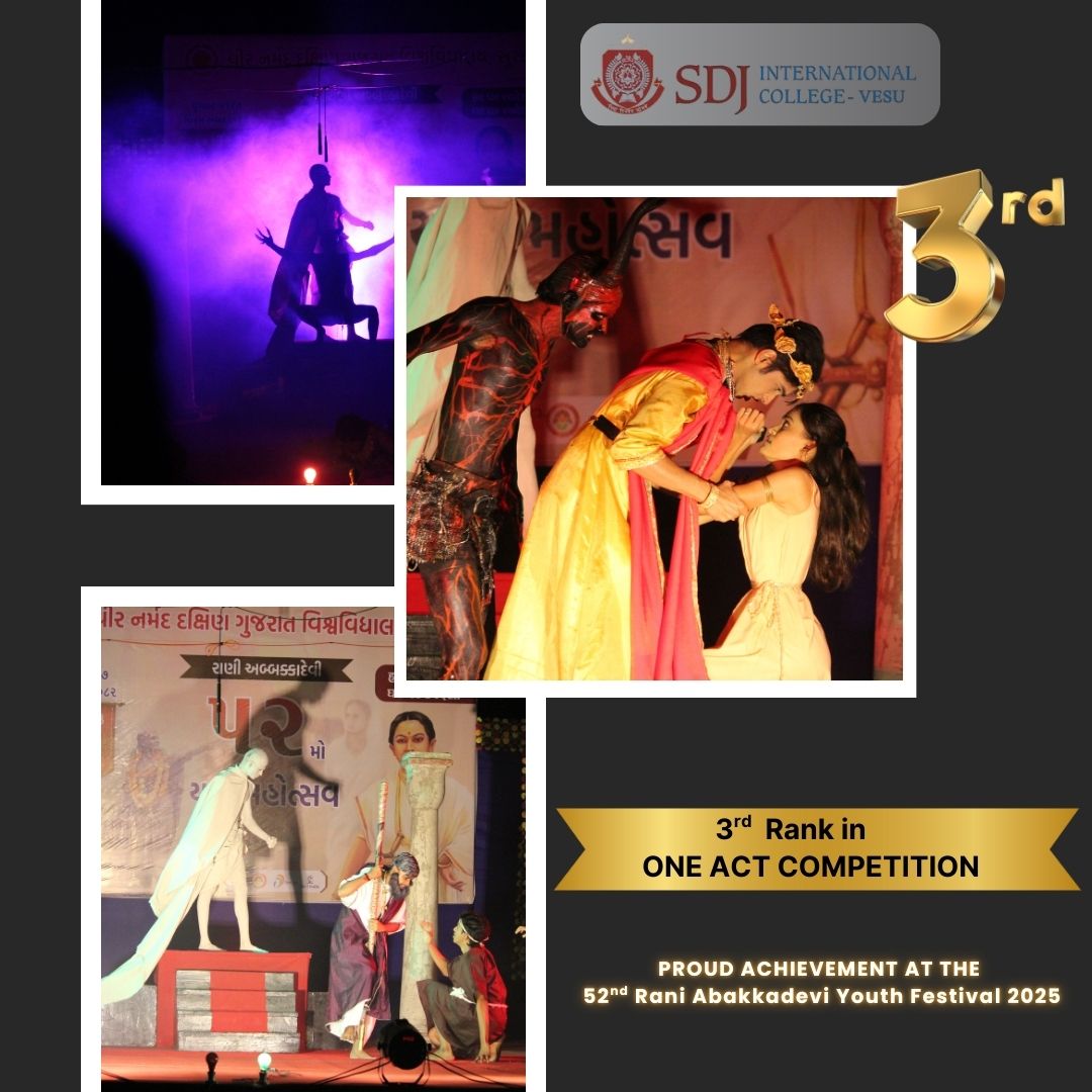 SDJIC Theatre Team Secures Third Rank in One-Act Competition at Youth Festival 2025